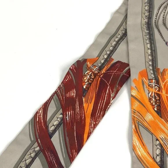 HERMES Twilly Twilly Twilly BandeauScarf Scarf silk gray